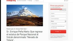 Suman más de 18 mil firmas para devolver estatus al Nevado de Toluca