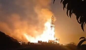 Incendio en pozo Krem 1 de Veracruz moviliza brigadas de emergencia | Video